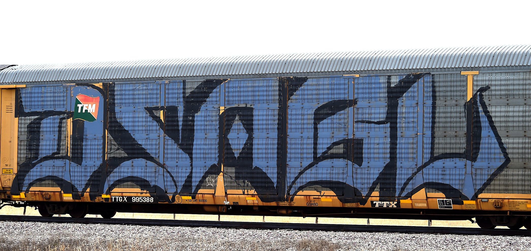 Graffiti rail cars